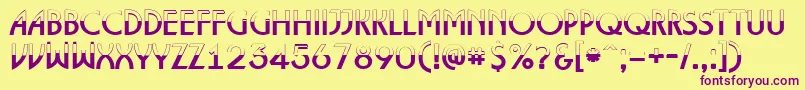 ALancetbw Font – Purple Fonts on Yellow Background