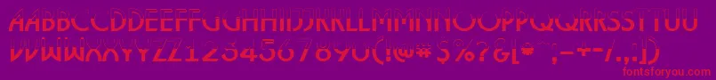 ALancetbw-Schriftart – Rote Schriften auf violettem Hintergrund