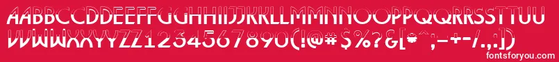 ALancetbw-Schriftart – Weiße Schriften auf rotem Hintergrund