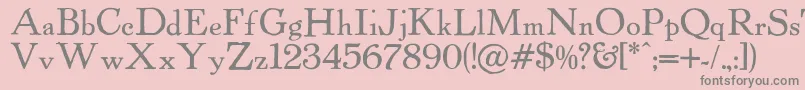 Powell Font – Gray Fonts on Pink Background