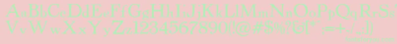 Powell Font – Green Fonts on Pink Background