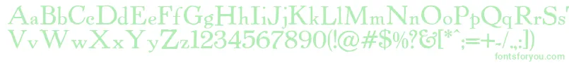 Powell Font – Green Fonts on White Background