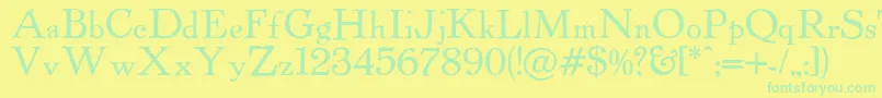 Powell Font – Green Fonts on Yellow Background