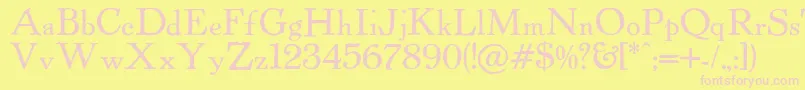 Powell Font – Pink Fonts on Yellow Background