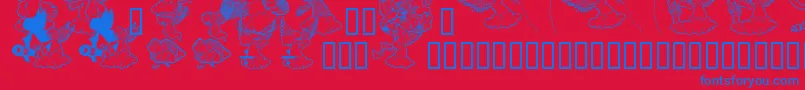 More about Ridiculousarts Font Ridiculousarts Font – Blue Fonts on Red Background