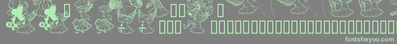 Police Ridiculousarts – polices vertes sur fond gris
