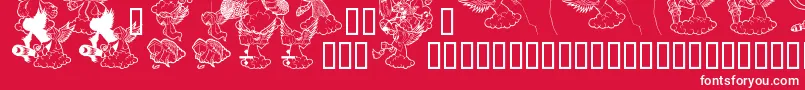 Ridiculousarts Font – White Fonts on Red Background