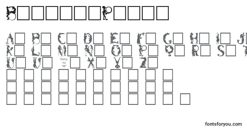 Шрифт BizarroPlain – алфавит, цифры, специальные символы