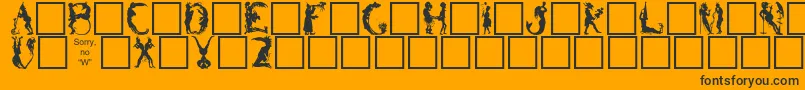 BizarroPlain Font – Black Fonts on Orange Background