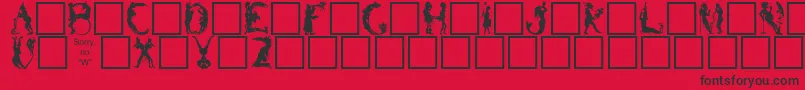 BizarroPlain Font – Black Fonts on Red Background