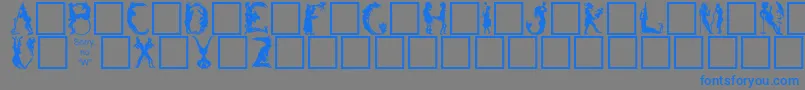 BizarroPlain Font – Blue Fonts on Gray Background