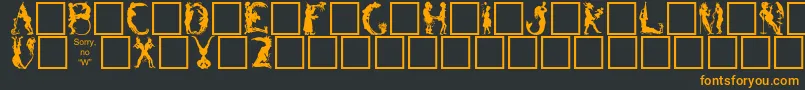 BizarroPlain-Schriftart – Orangefarbene Schriften auf schwarzem Hintergrund