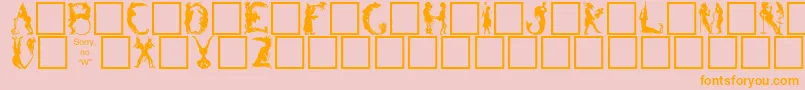 BizarroPlain Font – Orange Fonts on Pink Background