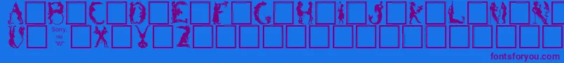 BizarroPlain Font – Purple Fonts on Blue Background