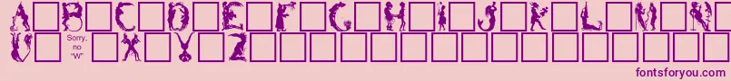 BizarroPlain-Schriftart – Violette Schriften auf rosa Hintergrund