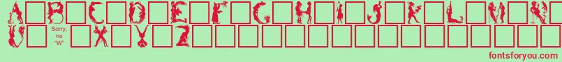 BizarroPlain Font – Red Fonts on Green Background