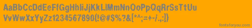 Regurgitation Font – Gray Fonts on Orange Background