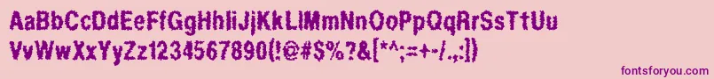 Regurgitation Font – Purple Fonts on Pink Background