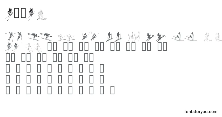 Schriftart KrSki – Alphabet, Zahlen, spezielle Symbole