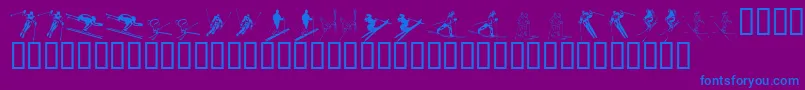KrSki Font – Blue Fonts on Purple Background