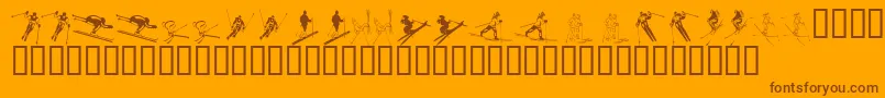 Шрифт KrSki – коричневые шрифты на оранжевом фоне