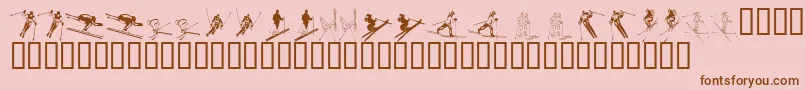 KrSki Font – Brown Fonts on Pink Background