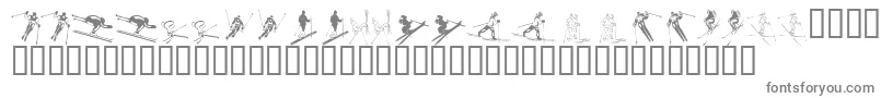 フォントKrSki – 灰色のフォント