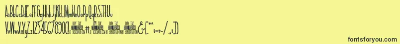 TallAndSlim Font – Black Fonts on Yellow Background
