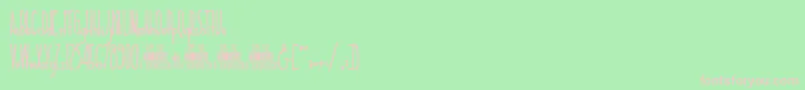 フォントTallAndSlim – 緑の背景にピンクのフォント