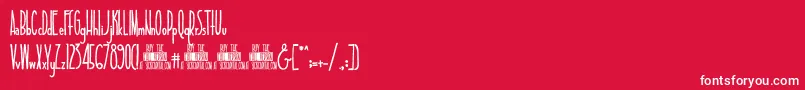 TallAndSlim Font – White Fonts on Red Background