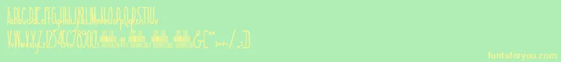 Czcionka TallAndSlim – żółte czcionki na zielonym tle