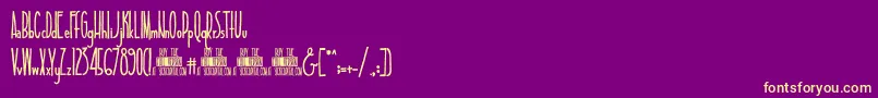 More about TallAndSlim Font TallAndSlim Font – Yellow Fonts on Purple Background