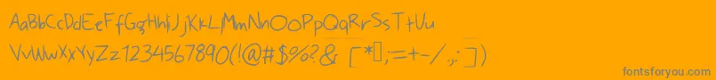 Шрифт Bymyhand – серые шрифты на оранжевом фоне