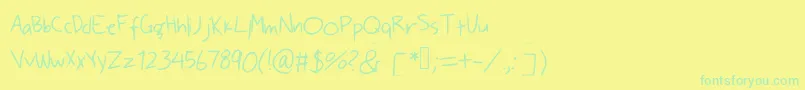 Lisätietoja Bymyhand-fontista Bymyhand-fontti – vihreät fontit keltaisella taustalla