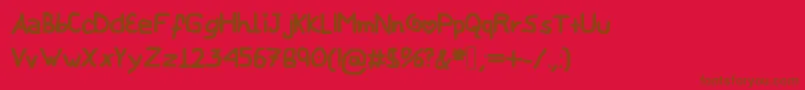 MyChildishFont Font – Brown Fonts on Red Background
