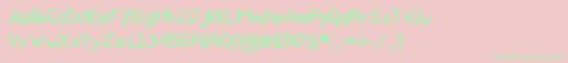 MyChildishFont Font – Green Fonts on Pink Background