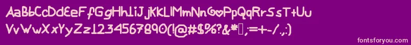 MyChildishFont Font – Pink Fonts on Purple Background