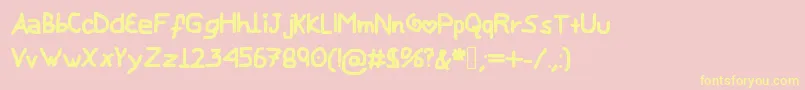 MyChildishFont Font – Yellow Fonts on Pink Background