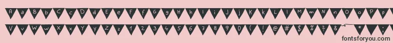 PaperBannerBold Font – Black Fonts on Pink Background