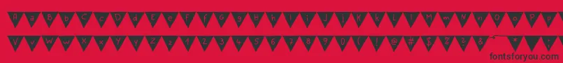 PaperBannerBold-fontti – mustat fontit punaisella taustalla