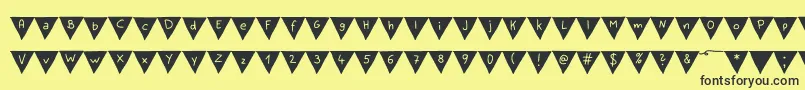 PaperBannerBold Font – Black Fonts on Yellow Background