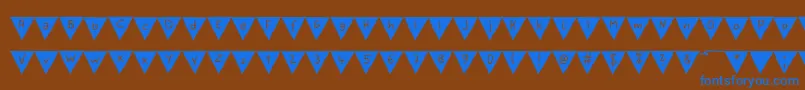 PaperBannerBold Font – Blue Fonts on Brown Background