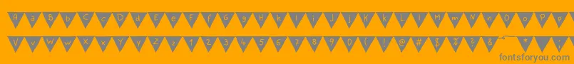 PaperBannerBold-Schriftart – Graue Schriften auf orangefarbenem Hintergrund