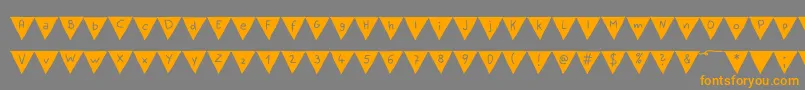 PaperBannerBold-fontti – oranssit fontit harmaalla taustalla