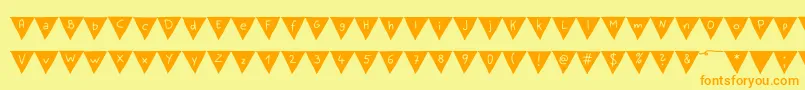 PaperBannerBold Font – Orange Fonts on Yellow Background