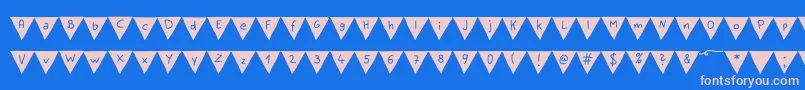 PaperBannerBold Font – Pink Fonts on Blue Background