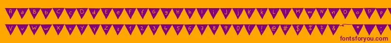 PaperBannerBold Font – Purple Fonts on Orange Background