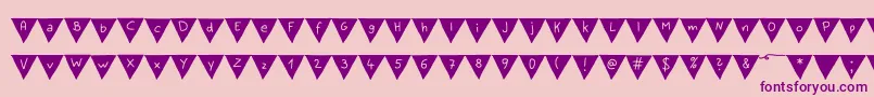 PaperBannerBold Font – Purple Fonts on Pink Background