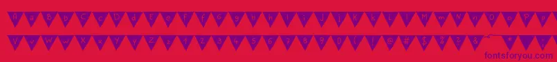 PaperBannerBold Font – Purple Fonts on Red Background