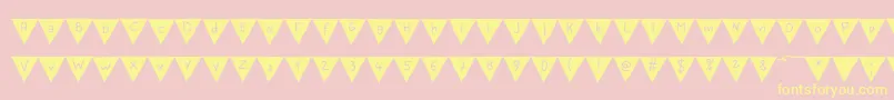 PaperBannerBold Font – Yellow Fonts on Pink Background